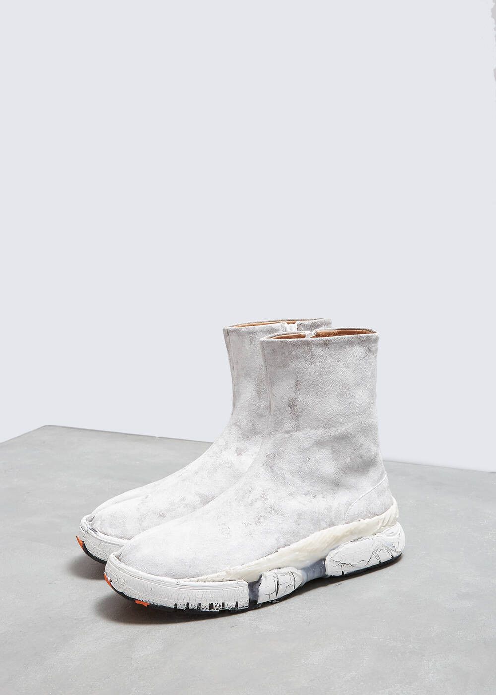 Maison Margiela Tabi Fusion - White Painted Boots Size US 8 / EU 41 - 3 Thumbnail