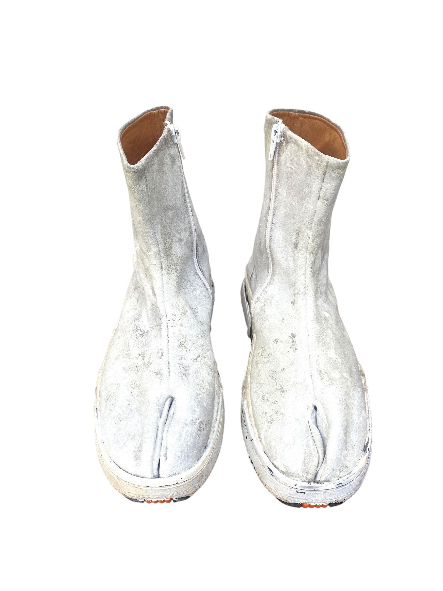 Maison Margiela Tabi Fusion - White Painted Boots Size US 8 / EU 41 - 1 Thumbnail