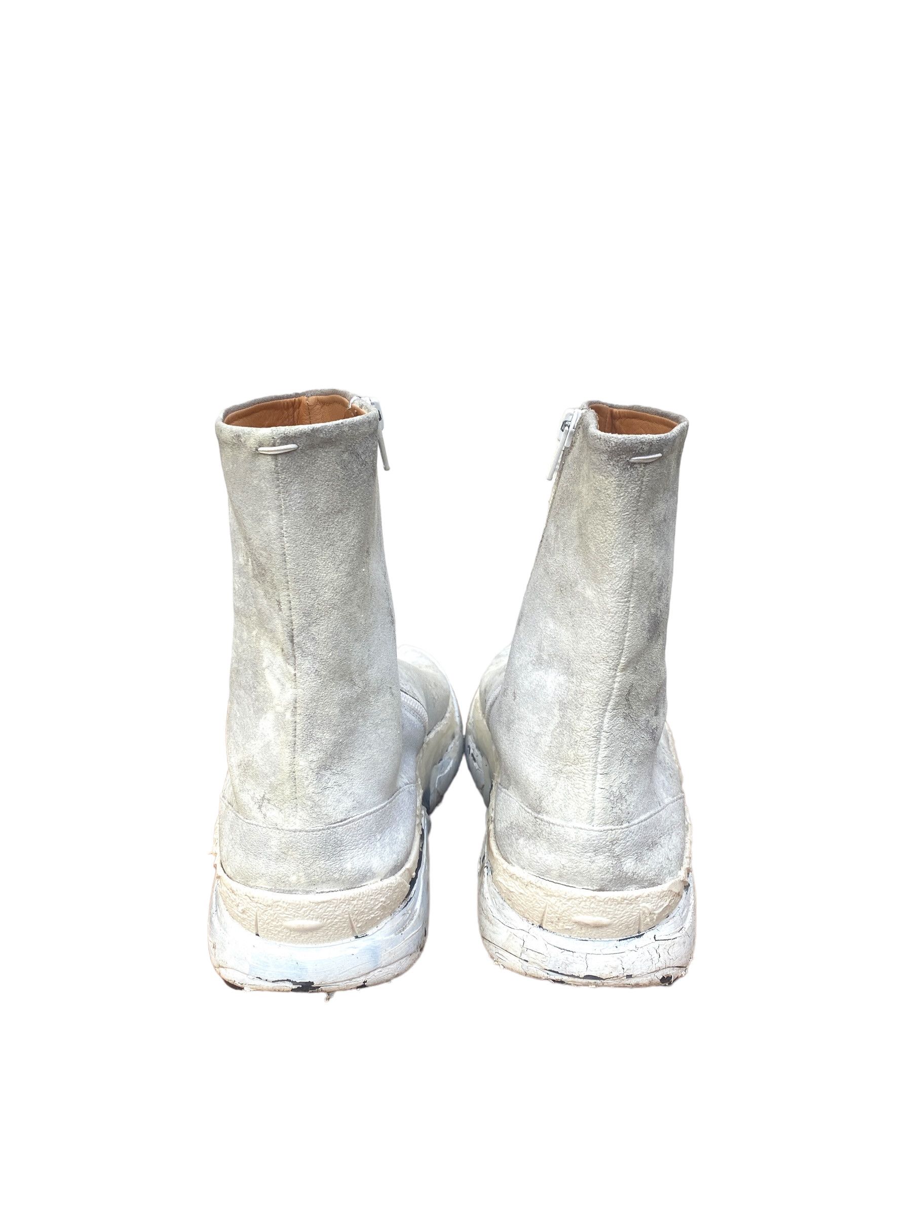 Maison Margiela Tabi Fusion - White Painted Boots Size US 8 / EU 41 - 4 Thumbnail