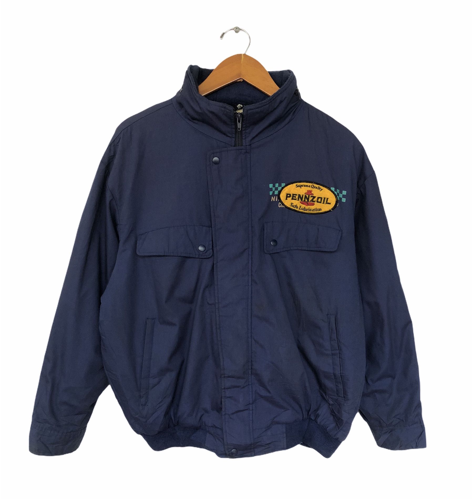 Japanese Brand × Vintage VINTAGE NISSAN X PENNZOIL BIG LOGO JACKET Size US M / EU 48-50 / 2 - 2 Thumbnail