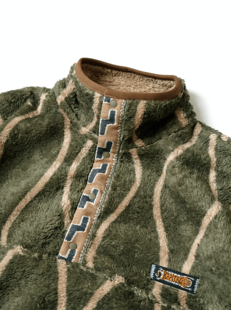 Kapital × Kapital Kountry KAPITAL Drunken Striped Fleece Snap Size US M / EU 48-50 / 2 - 4 Thumbnail