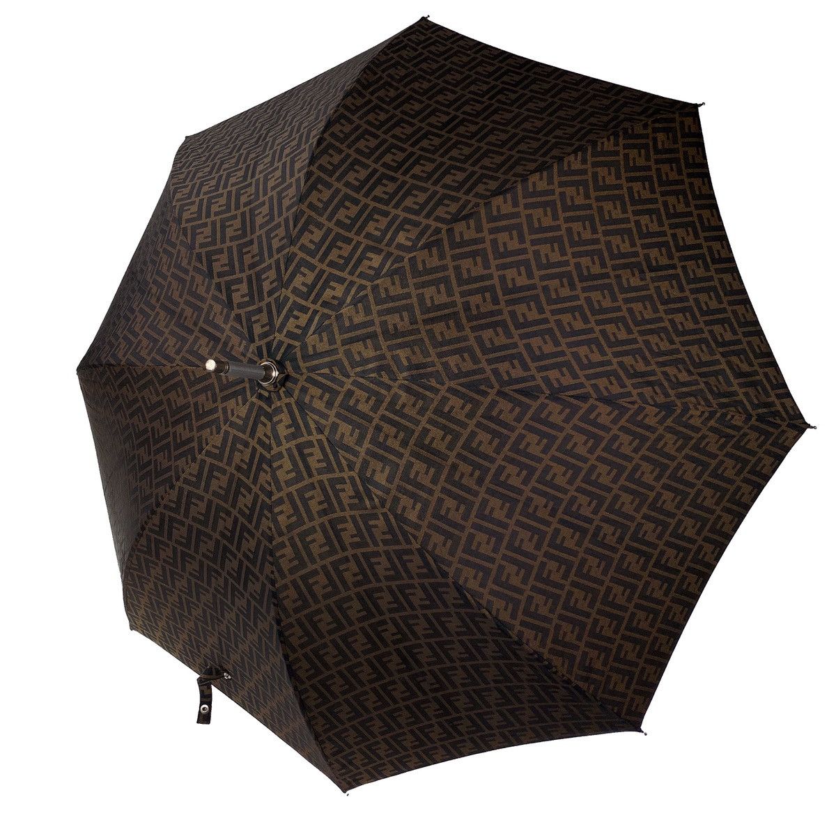 image of Fendi Zucca Print Umbrella in Brown, Women's