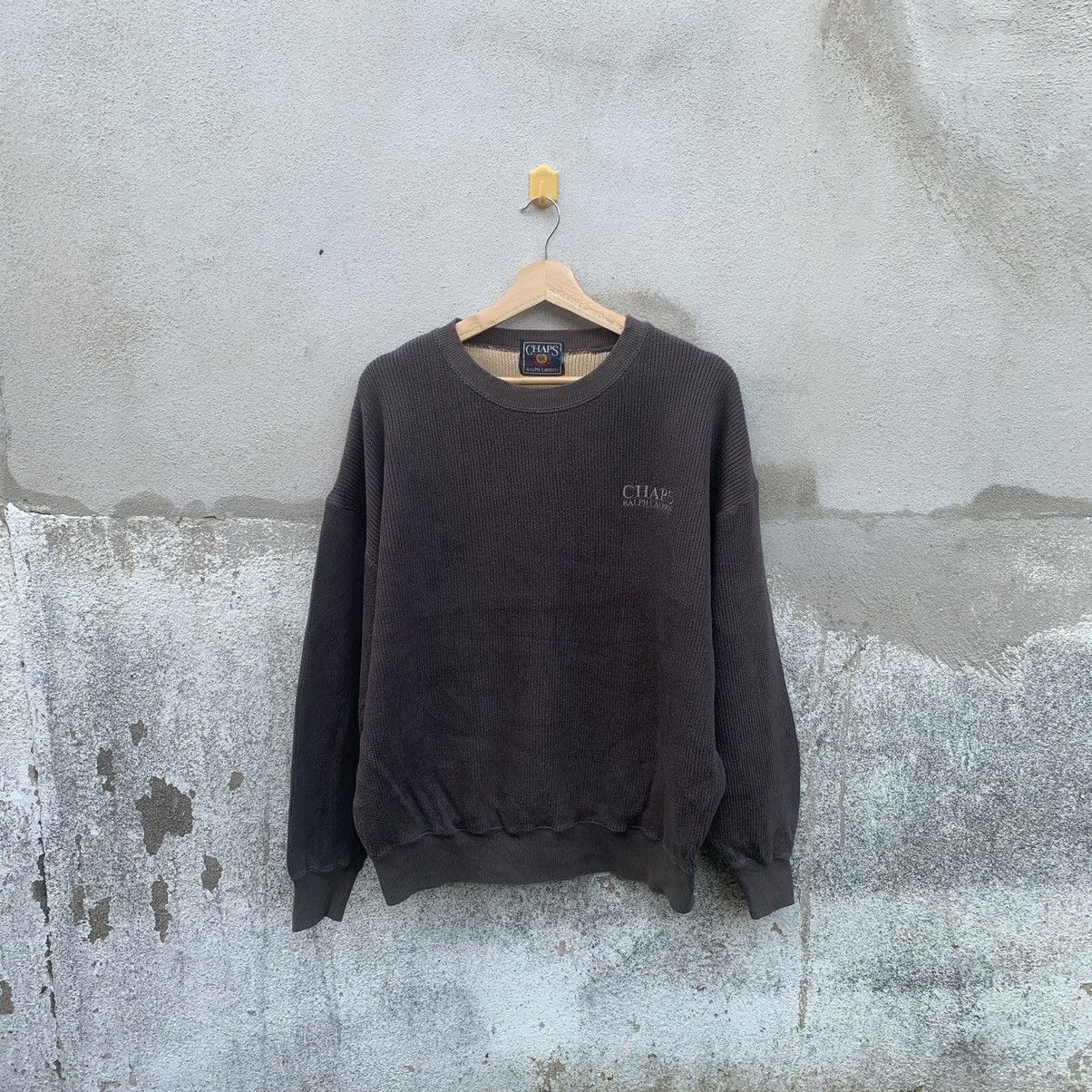 90’s Chaps Ralph Lauren Faded Knit Baggy Pullover Sweatshirt