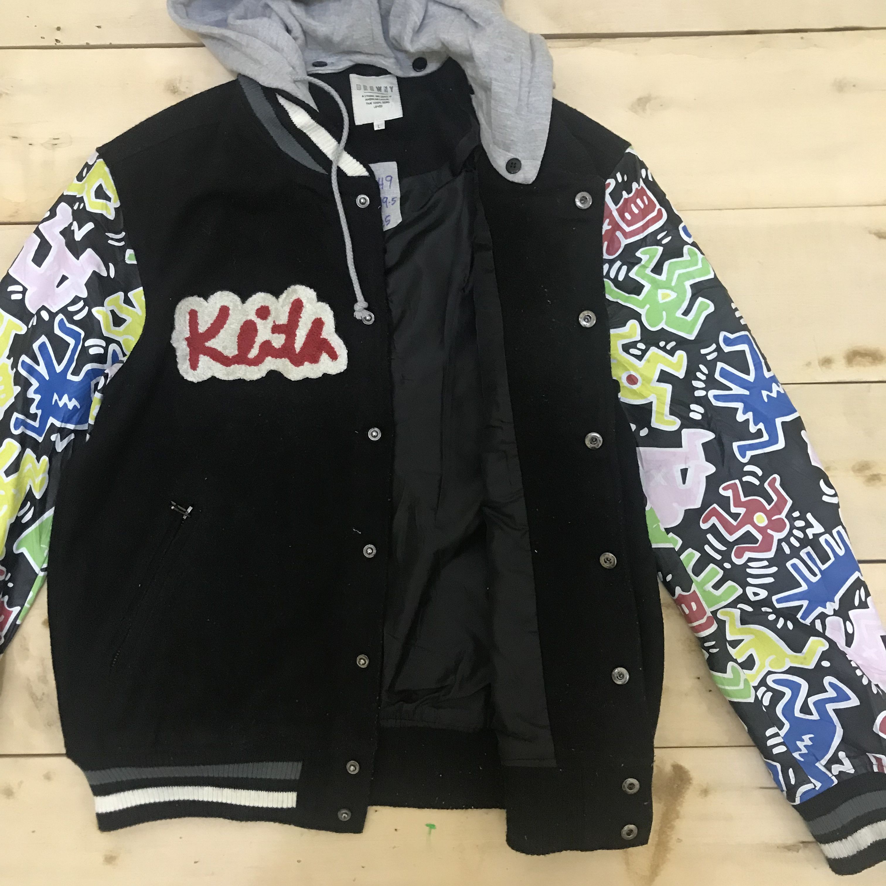 Japanese Brand × Keith Haring Z49 KEITH HARING CROSSOVER BROWNY HOODEI VARSITY JACKET Size L / US 10 / IT 46 - 5 Thumbnail