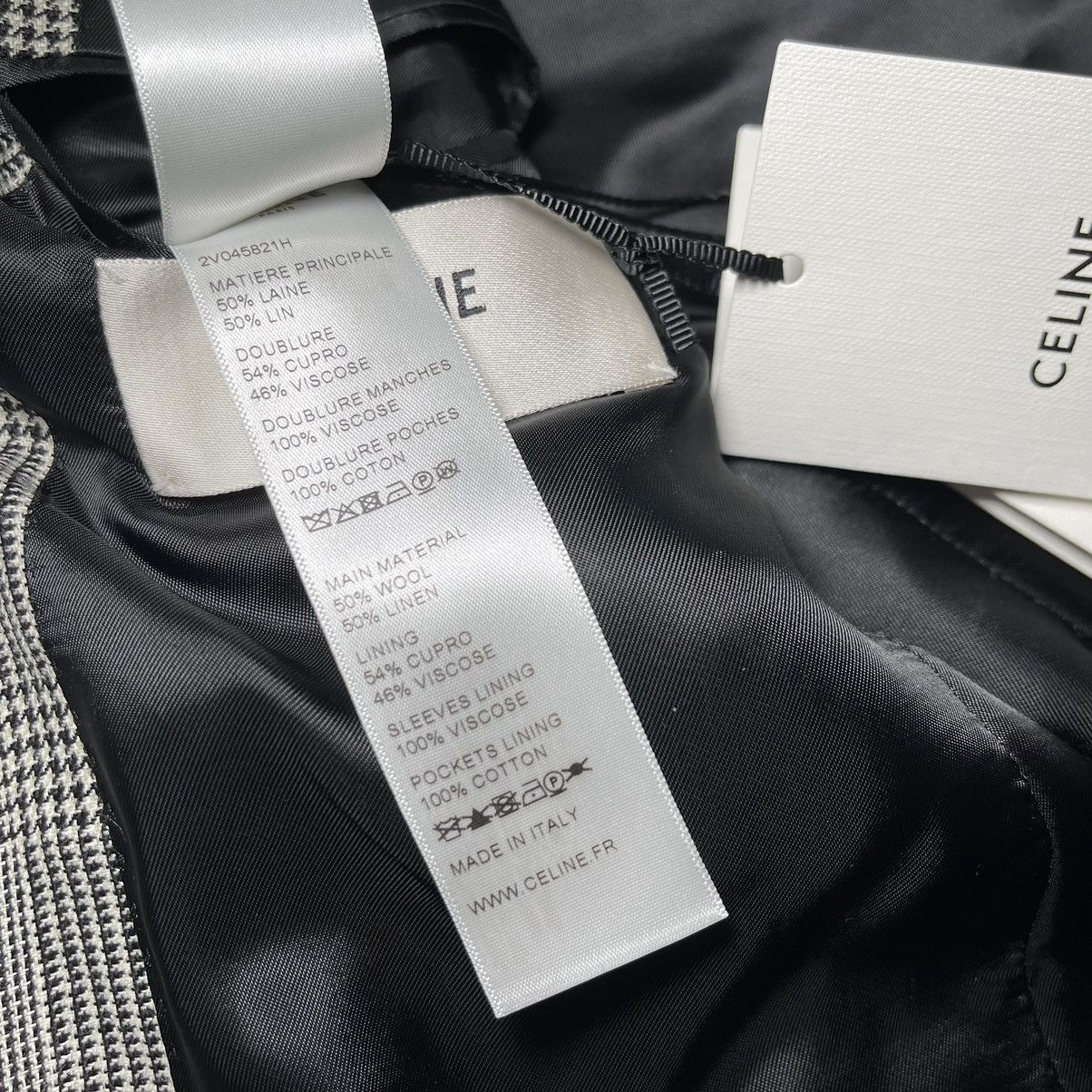 Celine × Hedi Slimane 「LIMITED TIME」CELINE “SS20 CLASSIC PRINCE OF WALES JACKET” Size 48R - 6 Thumbnail
