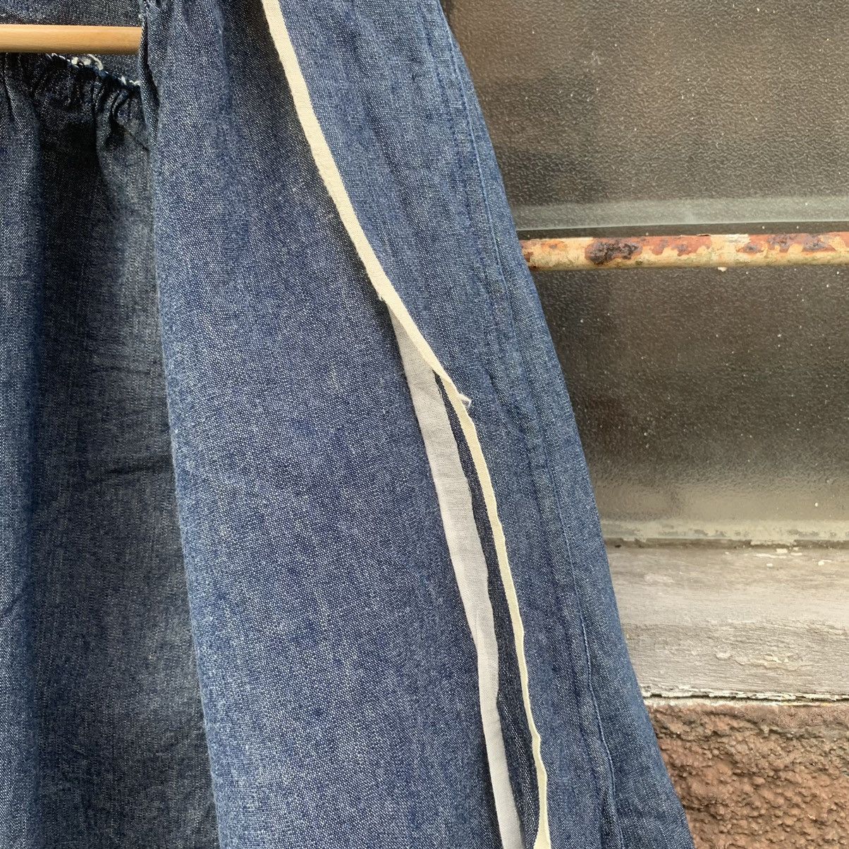 Indigo × Self Edge × Vintage 💥SELVEDGE Indigo Denim Long Jacket Double Breast Size US M / EU 48-50 / 2 - 13 Thumbnail