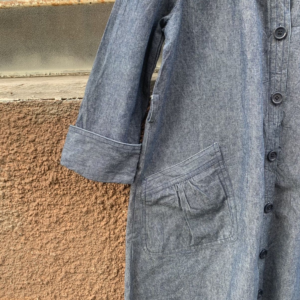 Indigo × Self Edge × Vintage 💥SELVEDGE Indigo Denim Long Jacket Double Breast Size US M / EU 48-50 / 2 - 5 Thumbnail