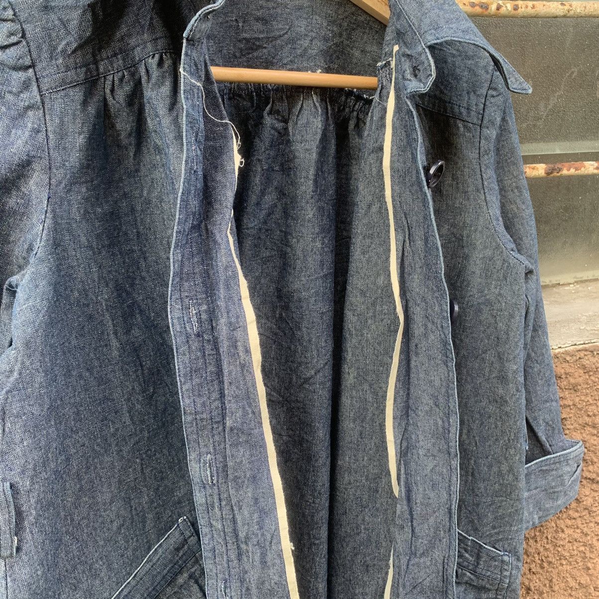 Indigo × Self Edge × Vintage 💥SELVEDGE Indigo Denim Long Jacket Double Breast Size US M / EU 48-50 / 2 - 10 Thumbnail