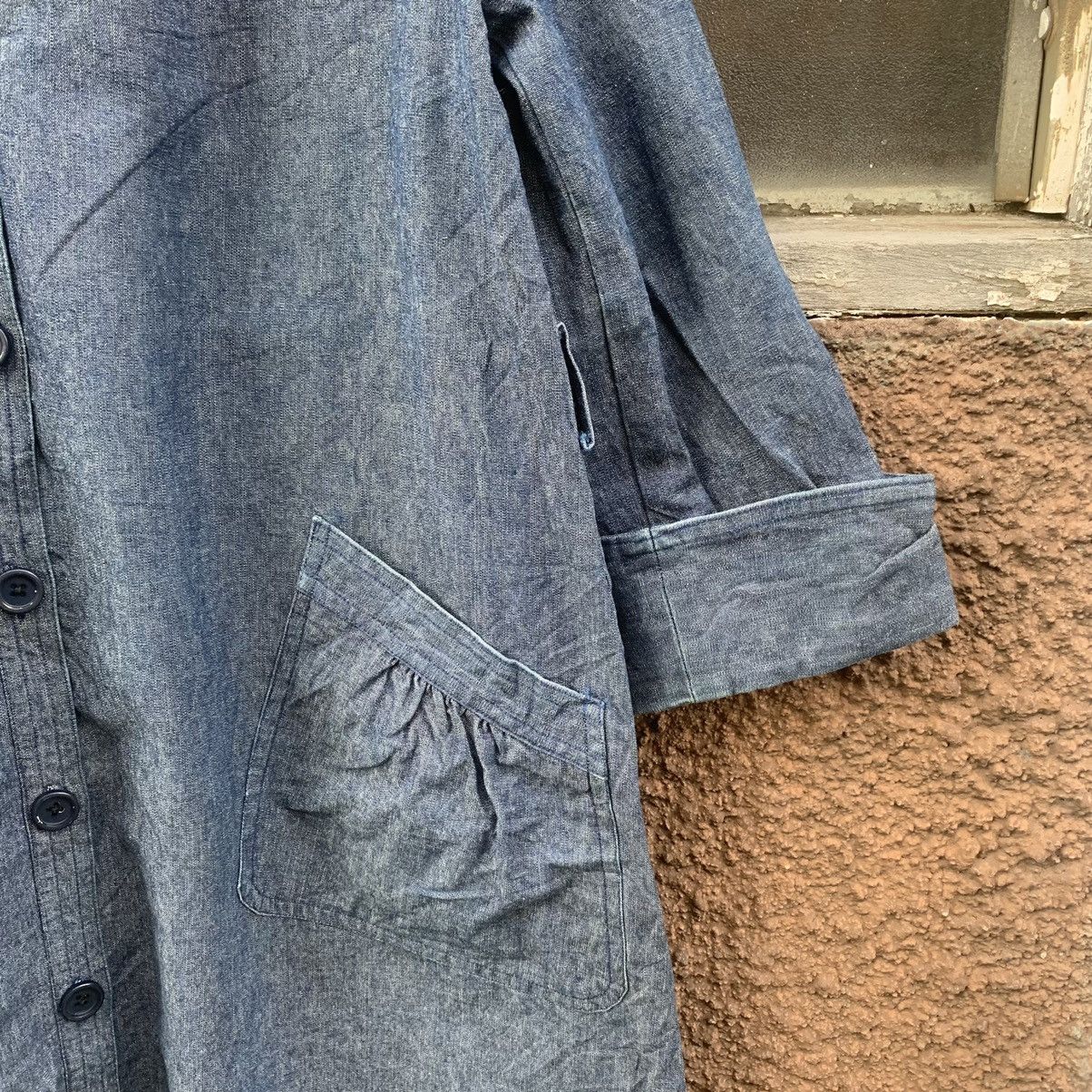 Indigo × Self Edge × Vintage 💥SELVEDGE Indigo Denim Long Jacket Double Breast Size US M / EU 48-50 / 2 - 6 Thumbnail