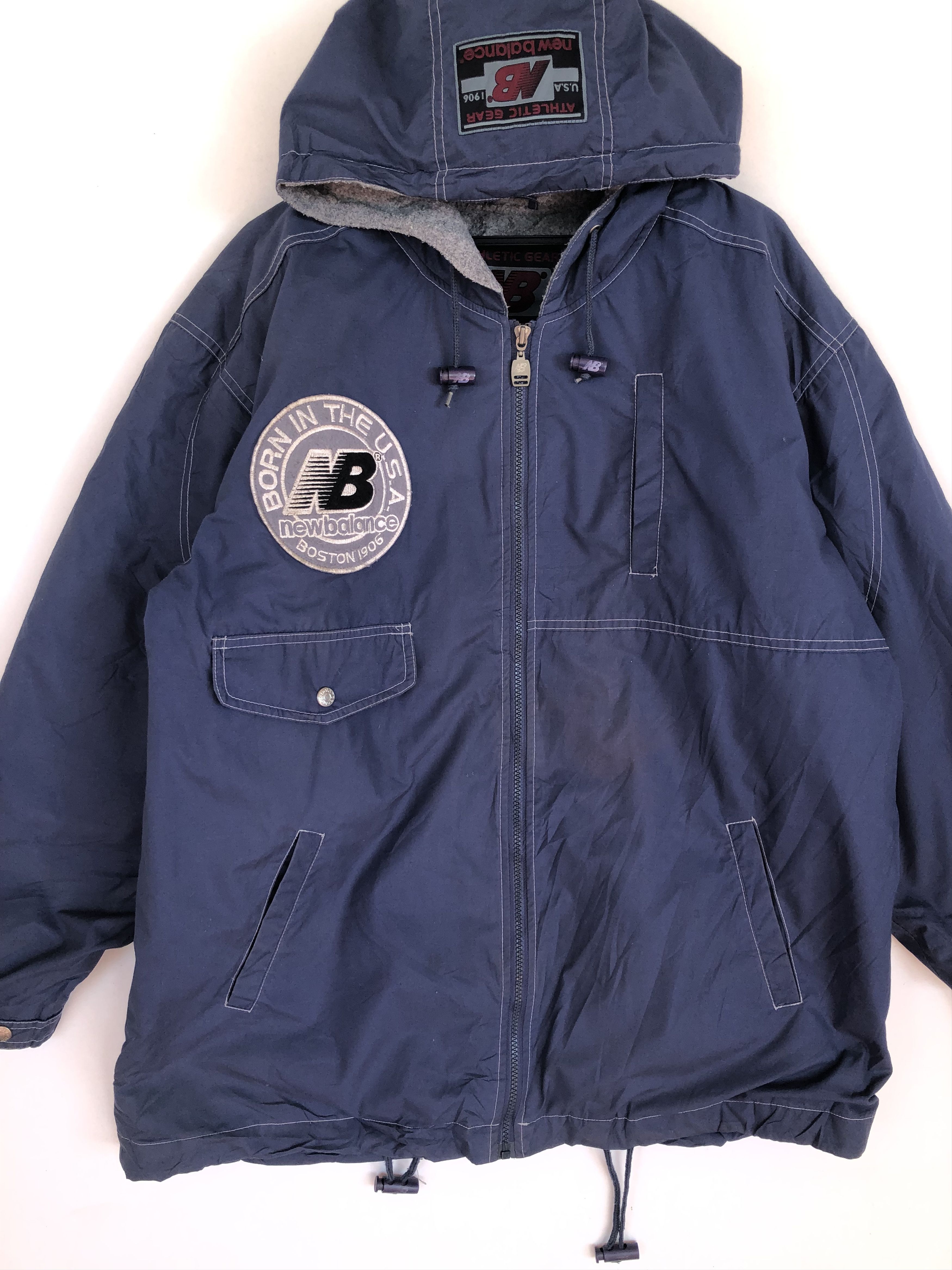 New Balance × Vintage RARE🔥VINTAGE N.B. BOSTON EMBROIDERIES BIG LOGO JACKET Size US XL / EU 56 / 4 - 3 Thumbnail