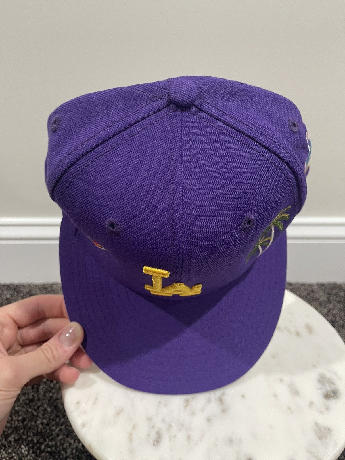Just Don Just Don x Better Gift MLB LA Dodgers Purple Fitted Hat Size ONE SIZE - 6 Thumbnail