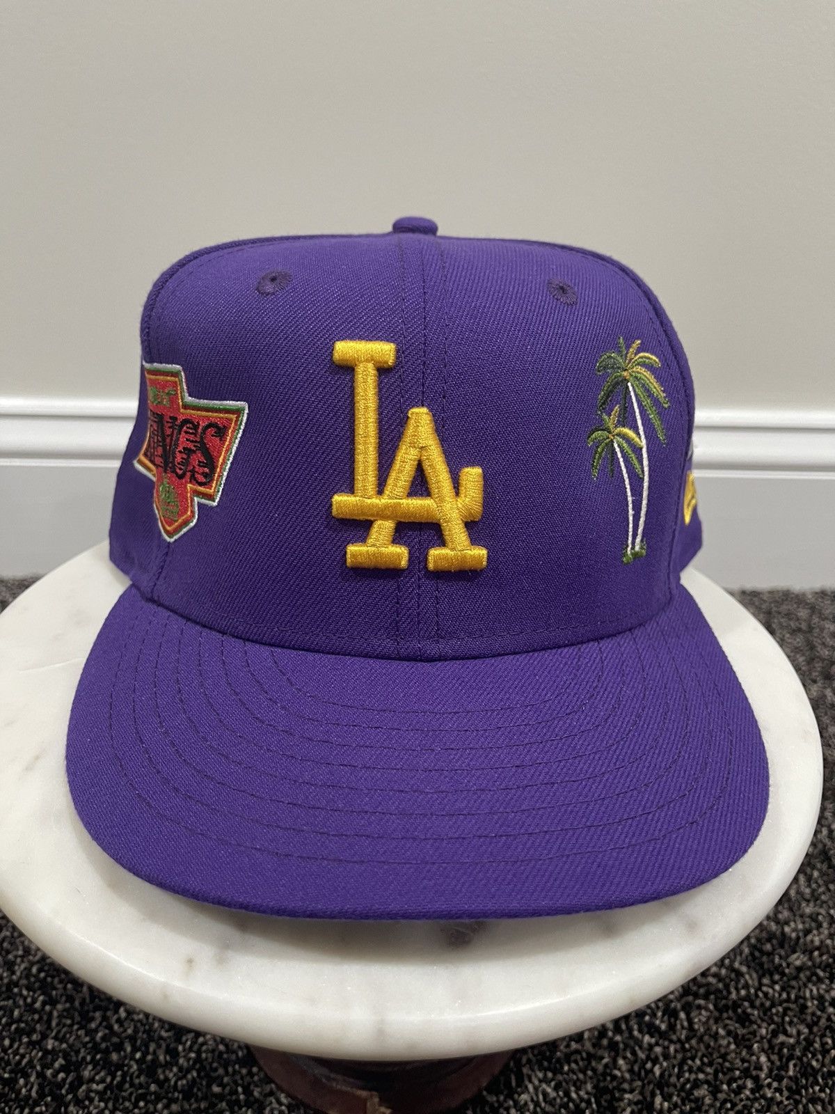 image of Bettertm x Just Don Better Gift Mlb La Dodgers Purple Fitted Hat, Men's