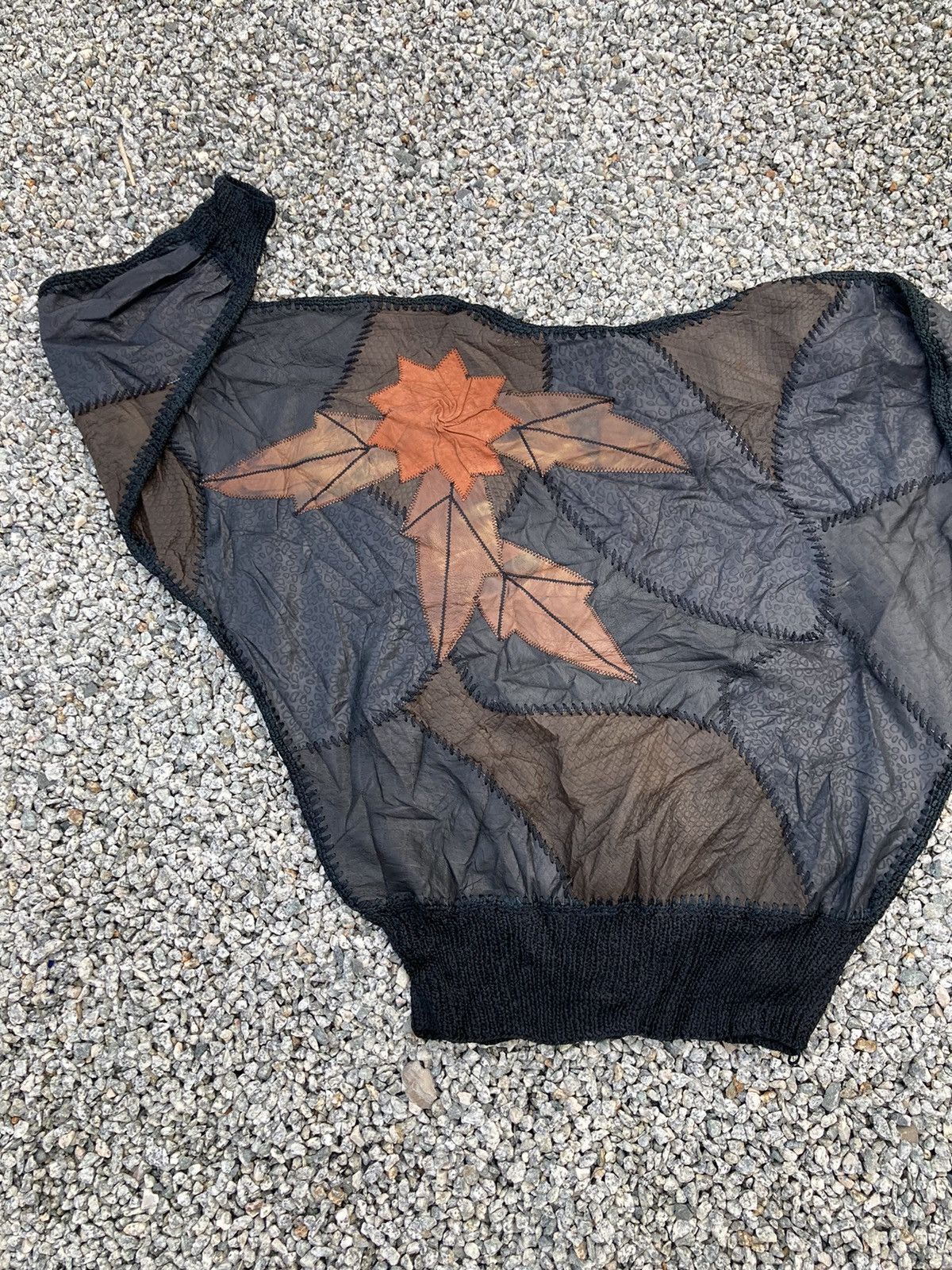 Japanese Brand × Leather Floral Patchwork Synthetic Leather Size US L / EU 52-54 / 3 - 4 Thumbnail