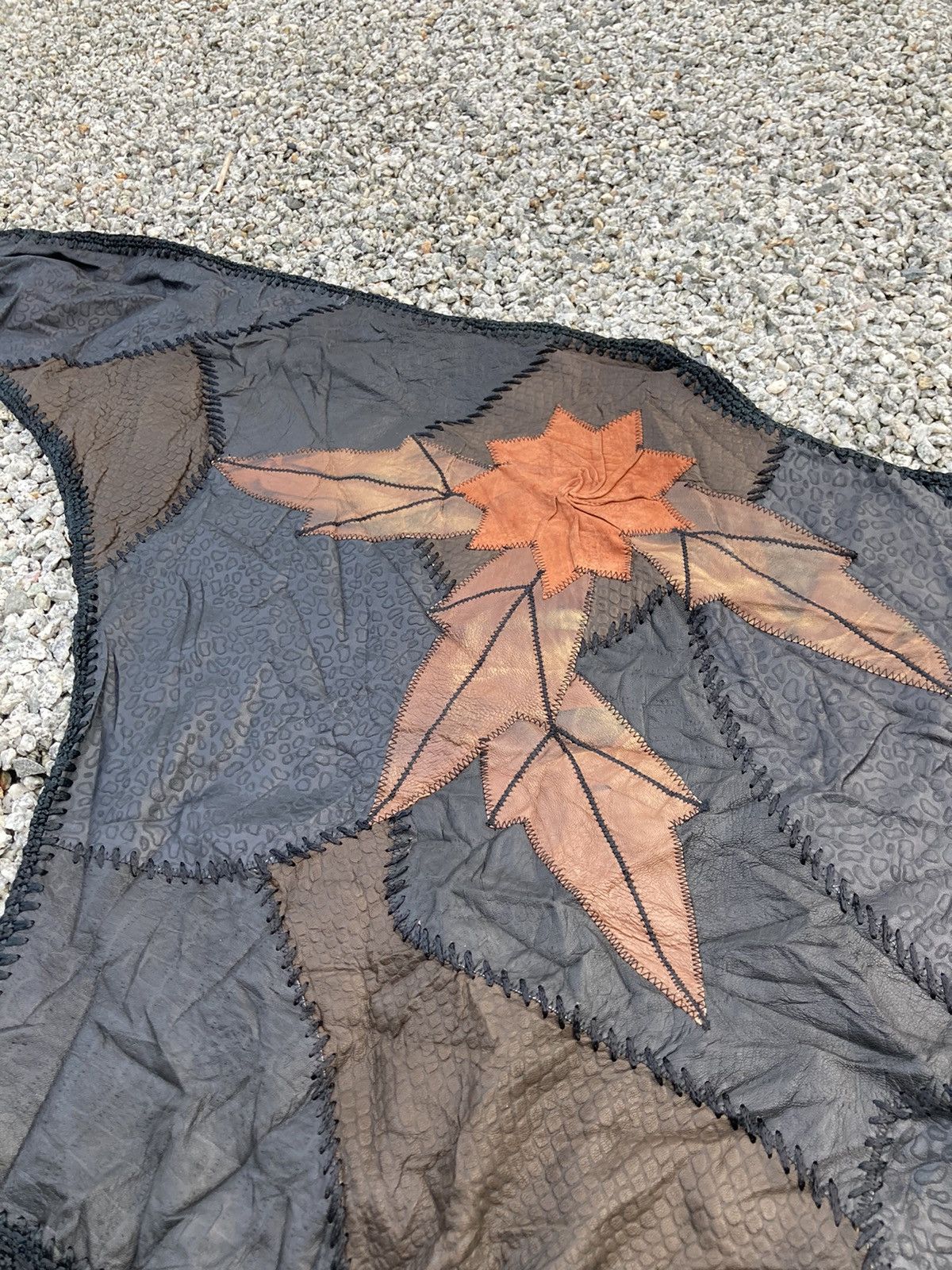 Japanese Brand × Leather Floral Patchwork Synthetic Leather Size US L / EU 52-54 / 3 - 7 Thumbnail