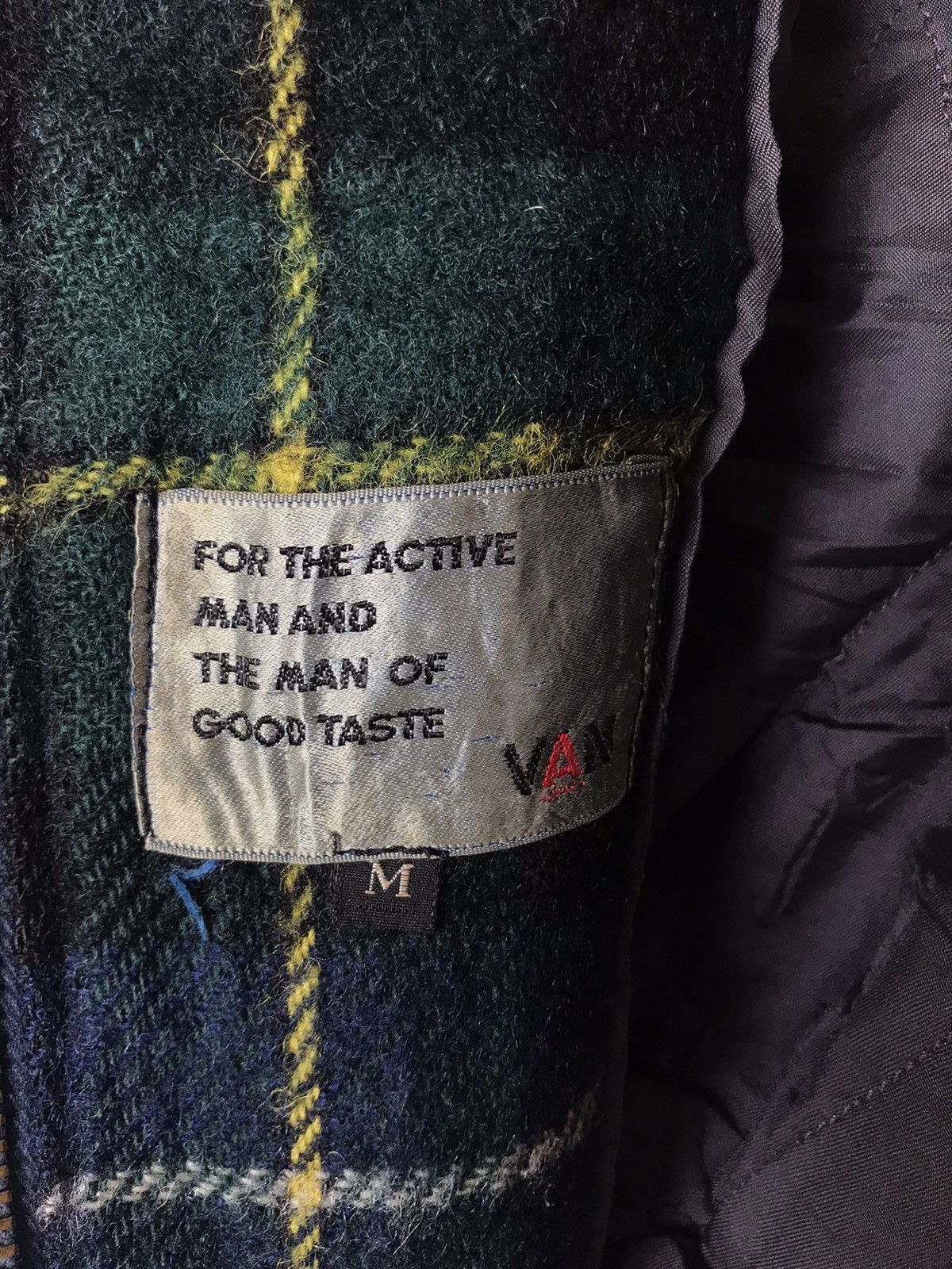 Van × Vintage STEAL🔥 Vintage 80s Van Jac Bomber Jacket Wool Plaid Tartan Size US M / EU 48-50 / 2 - 5 Thumbnail