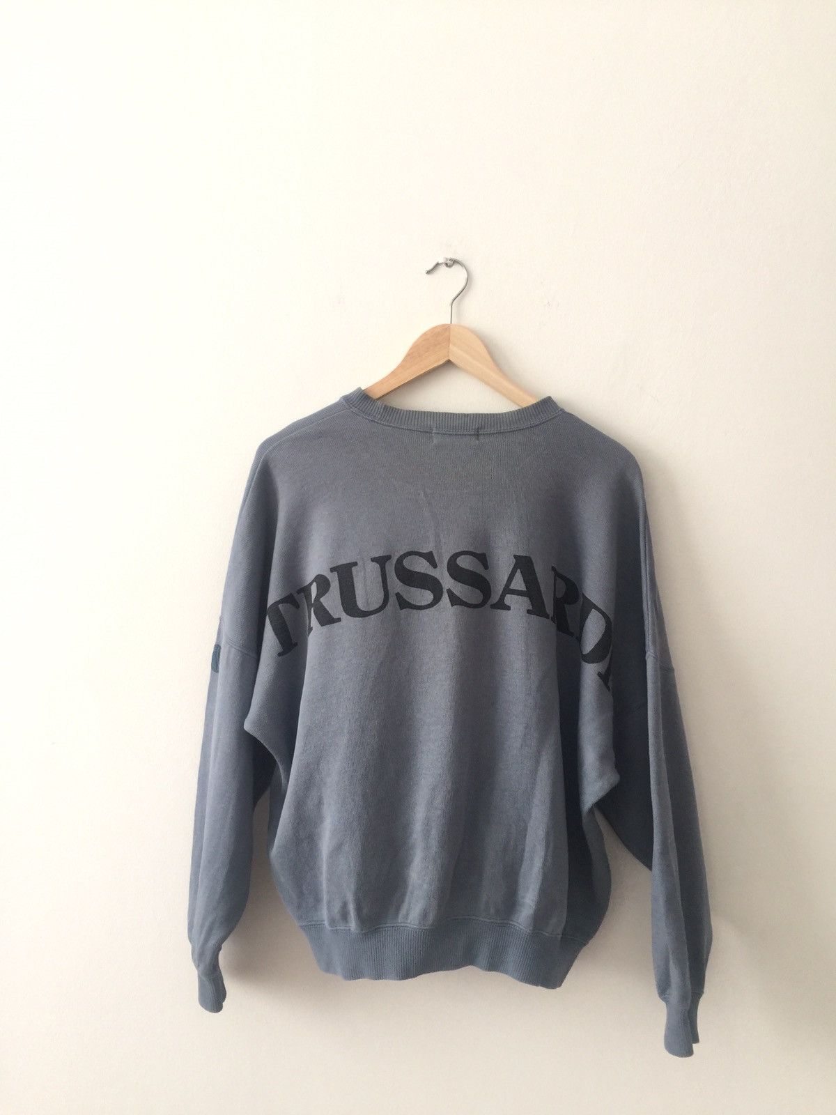 Trussardi × Vintage Trussardi Big Logo Sweatshirts 26x25 Size US M / EU 48-50 / 2 - 1 Thumbnail