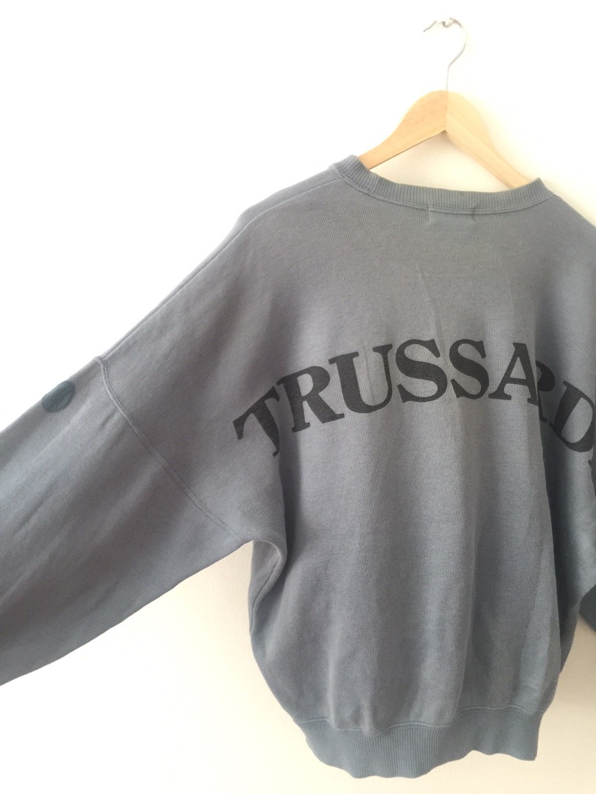Trussardi × Vintage Trussardi Big Logo Sweatshirts 26x25 Size US M / EU 48-50 / 2 - 2 Thumbnail