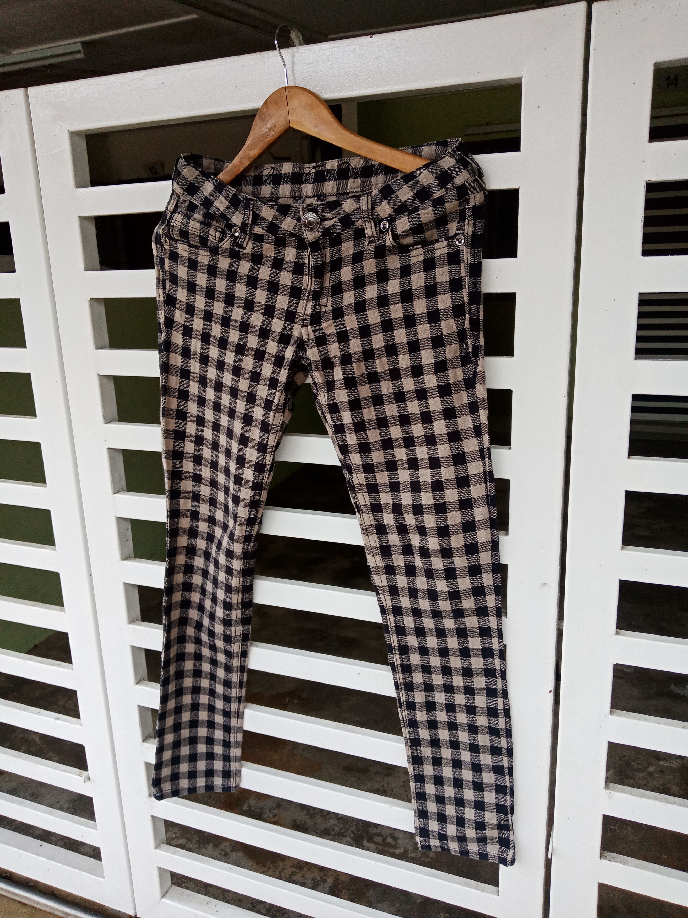 In The Attic Japanese Brand Tartan Checker Pants Size US 31 - 3 Thumbnail