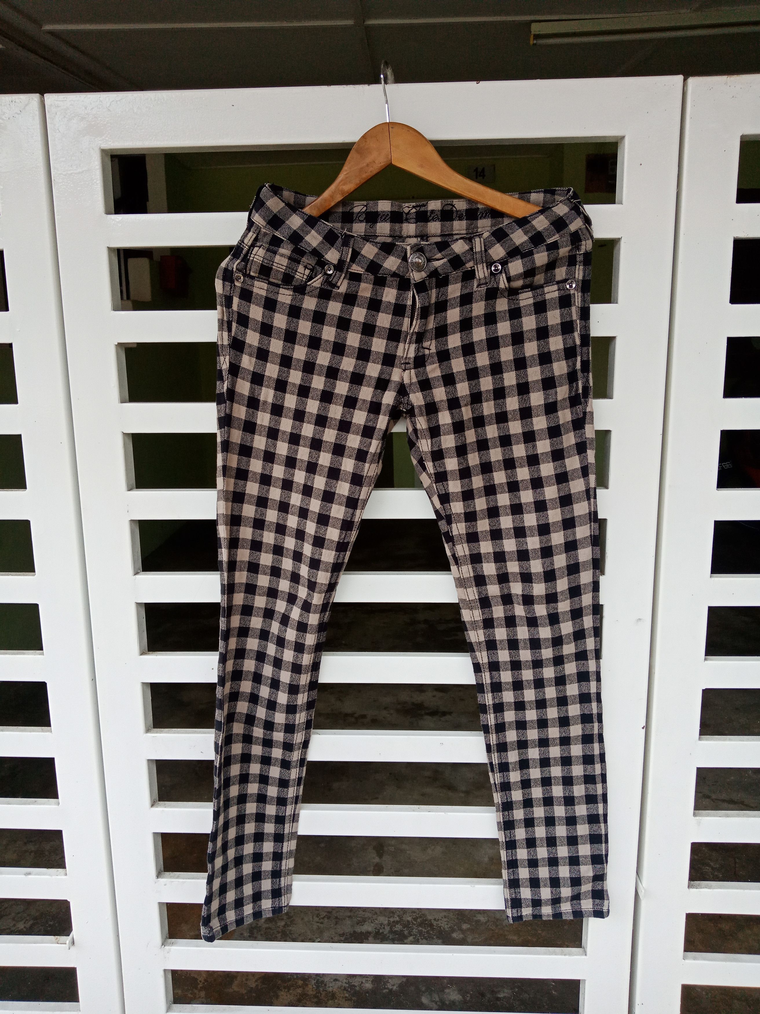 In The Attic Japanese Brand Tartan Checker Pants Size US 31 - 2 Thumbnail
