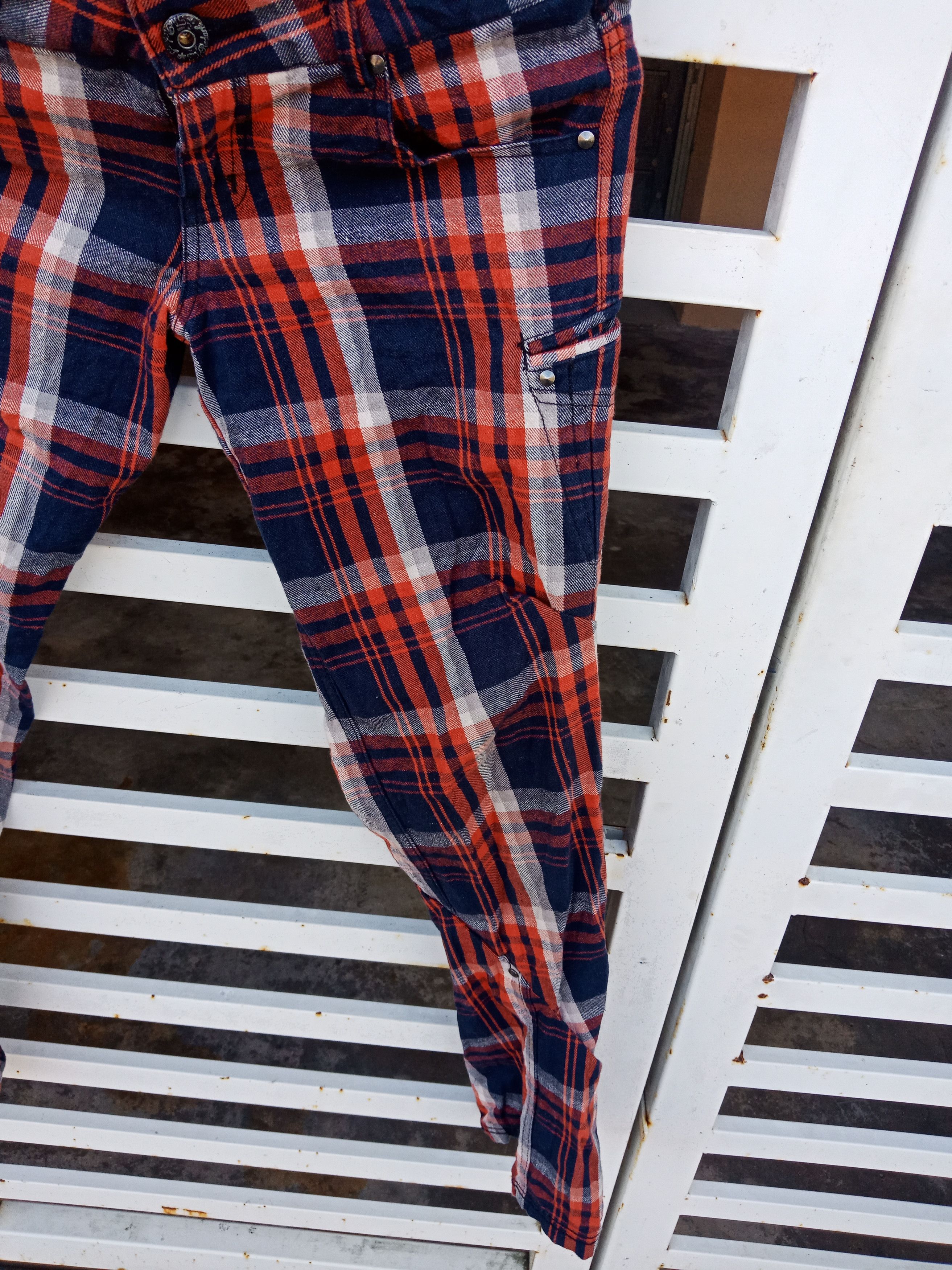 In The Attic The Redark Tartan Checkered Bondage Pants Size US 30 / EU 46 - 7 Thumbnail