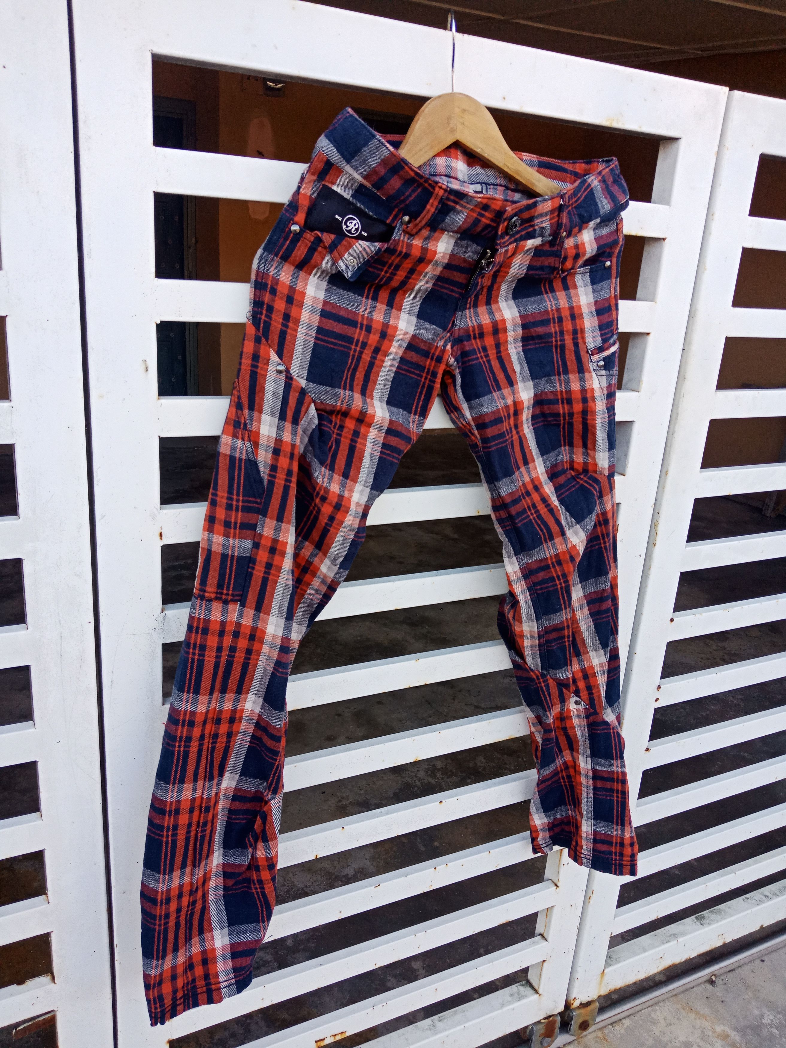 In The Attic The Redark Tartan Checkered Bondage Pants Size US 30 / EU 46 - 3 Thumbnail