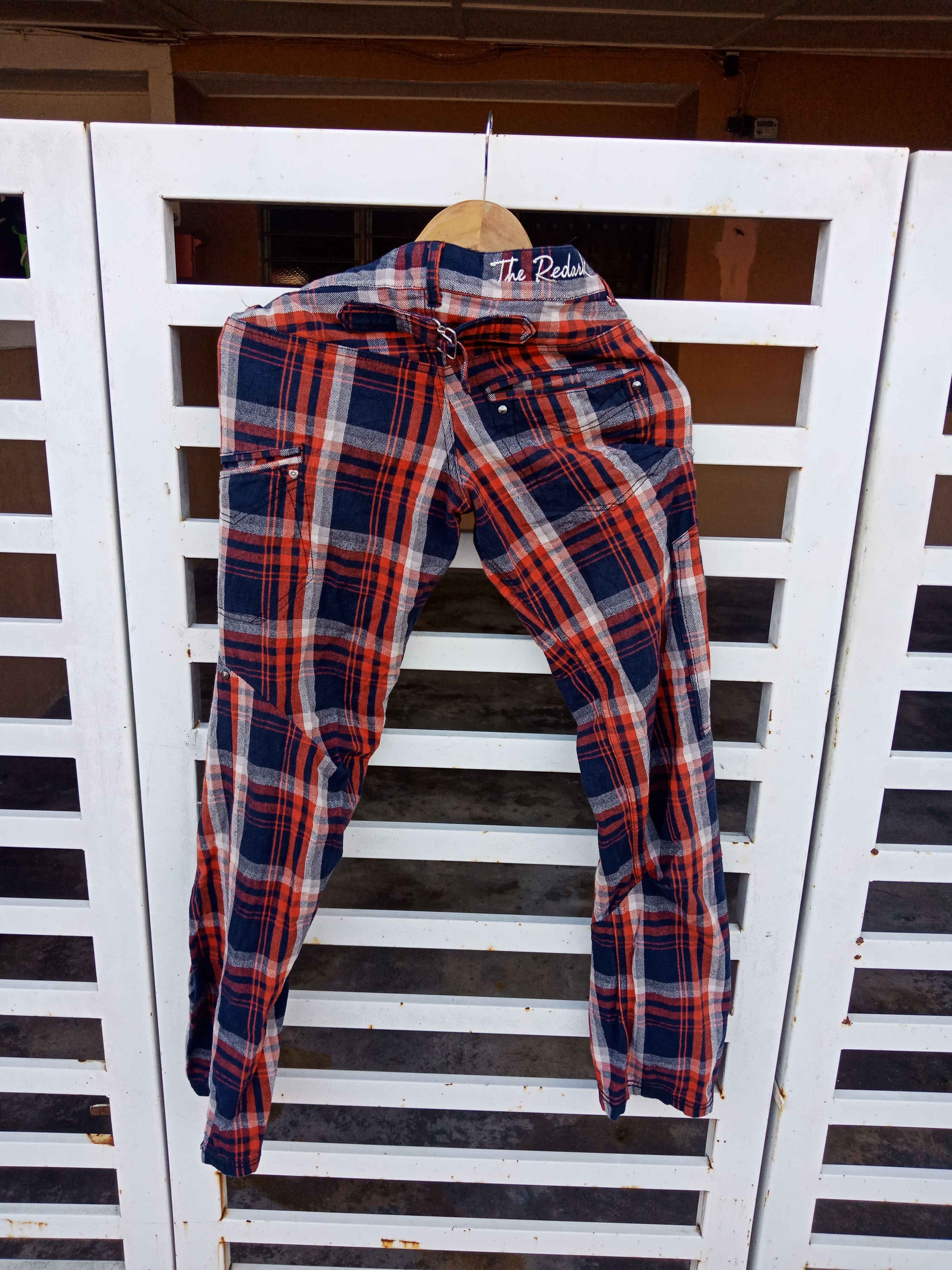 In The Attic The Redark Tartan Checkered Bondage Pants Size US 30 / EU 46 - 2 Thumbnail