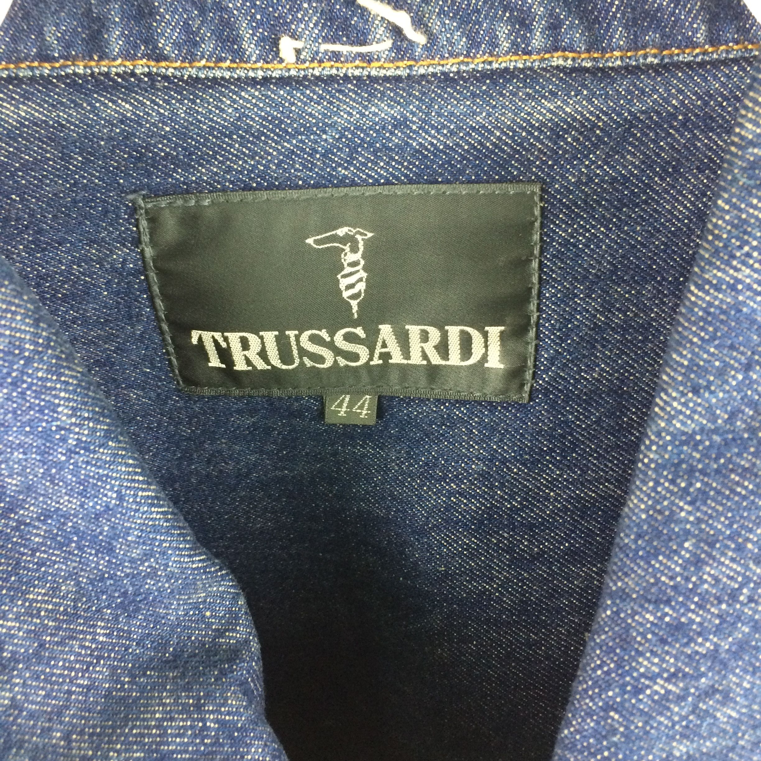 Trussardi Z63 VTG 90s TRUSSARDI DENIM JEANS JACKET COAT Size US L / EU 52-54 / 3 - 6 Thumbnail
