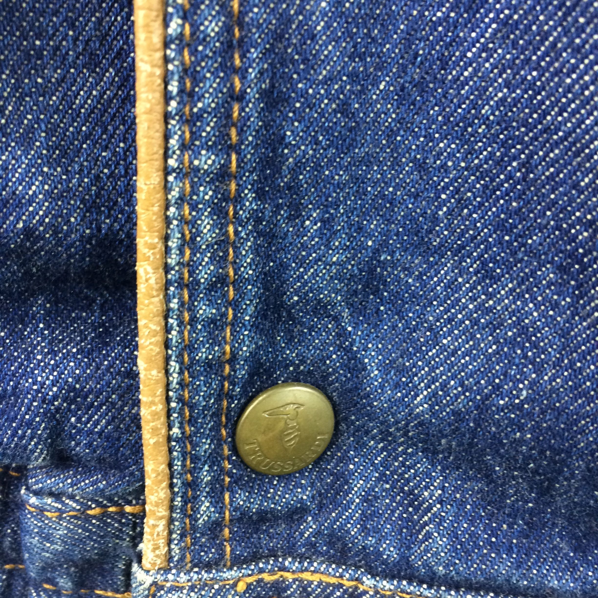 Trussardi Z63 VTG 90s TRUSSARDI DENIM JEANS JACKET COAT Size US L / EU 52-54 / 3 - 8 Thumbnail