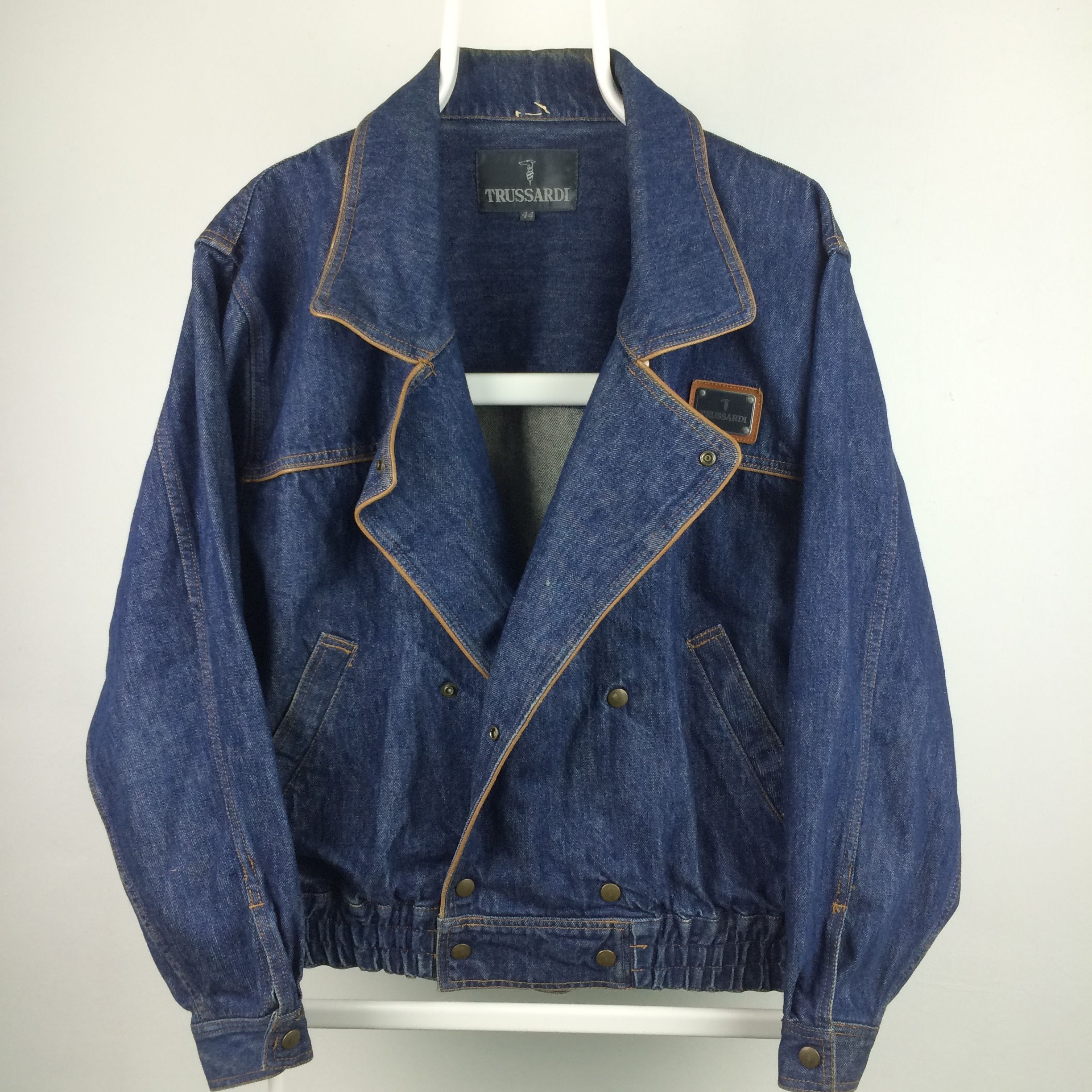 Trussardi Z63 VTG 90s TRUSSARDI DENIM JEANS JACKET COAT Size US L / EU 52-54 / 3 - 1 Thumbnail