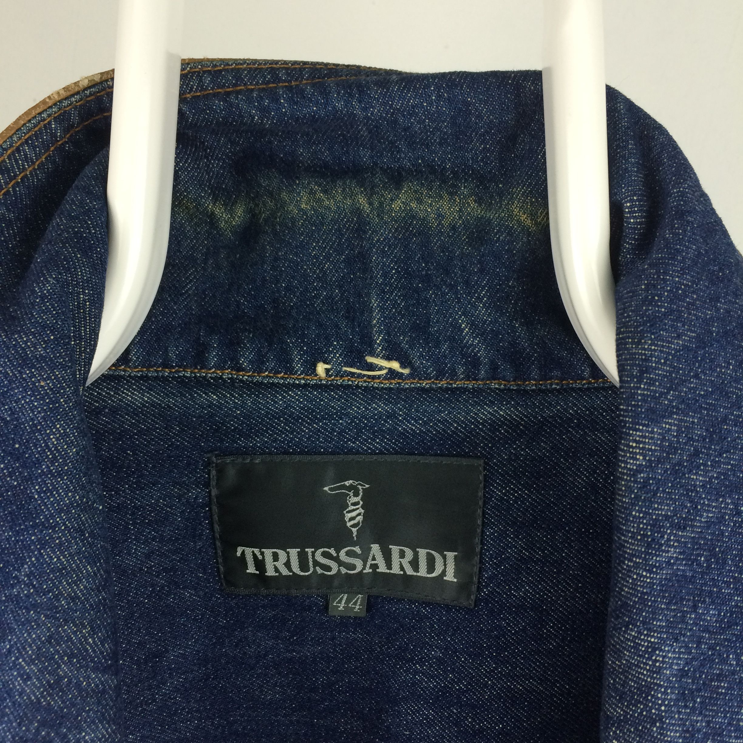 Trussardi Z63 VTG 90s TRUSSARDI DENIM JEANS JACKET COAT Size US L / EU 52-54 / 3 - 7 Thumbnail