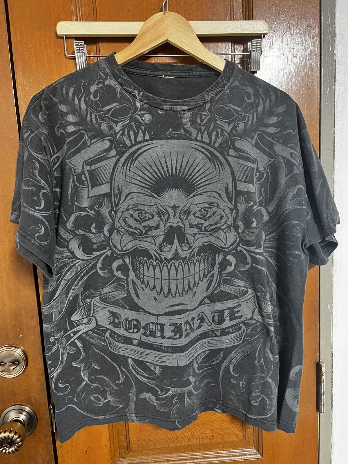 Japanese Brand × Vintage 💀Vintage Dominate Skull All over print Size US M / EU 48-50 / 2 - 3 Thumbnail