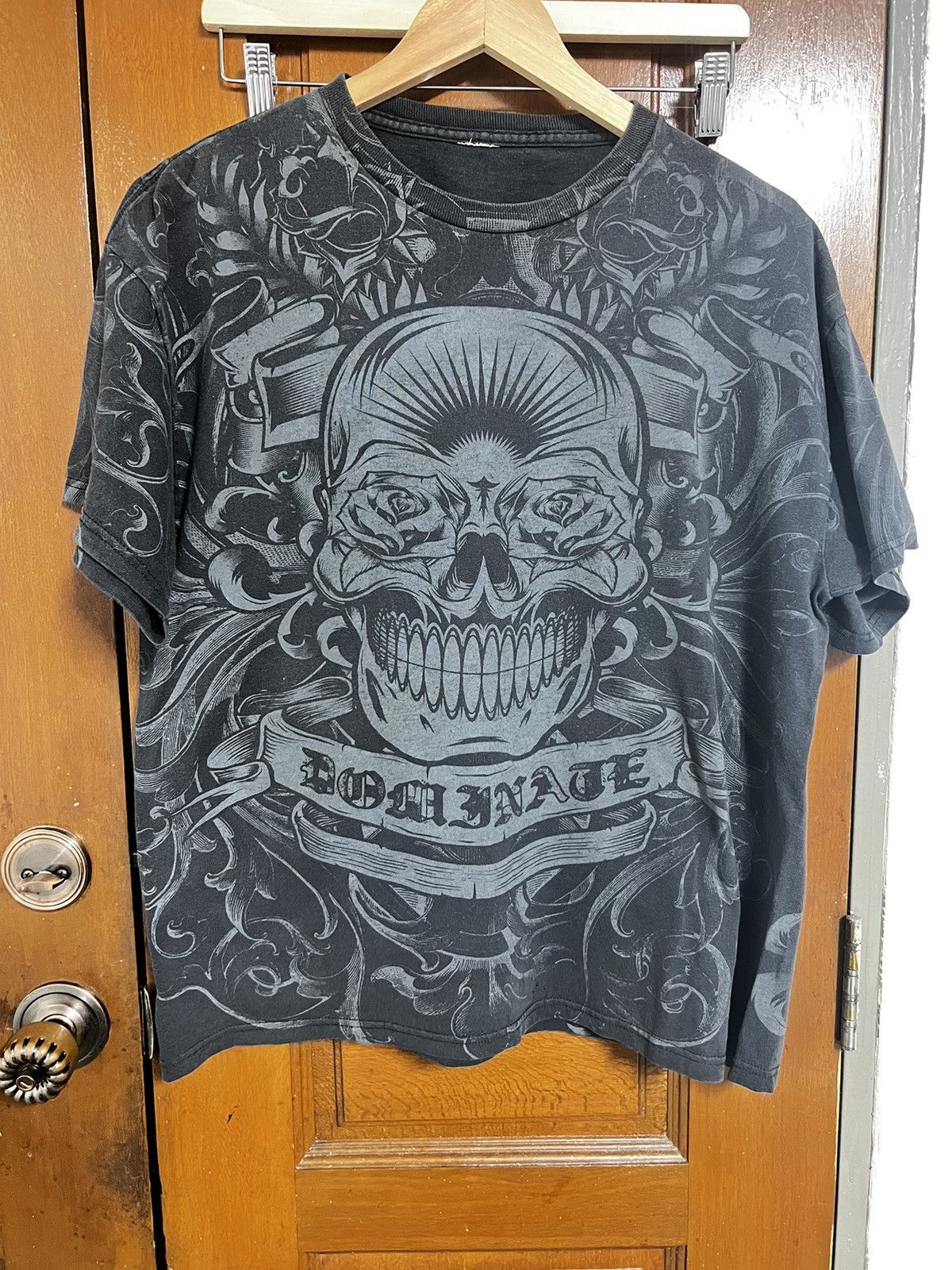 Japanese Brand × Vintage 💀Vintage Dominate Skull All over print Size US M / EU 48-50 / 2 - 1 Thumbnail