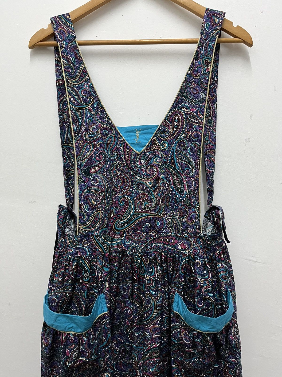 Saint Laurent Paris Vintage Yves Saint Laurent Paisley Apron Size ONE SIZE - 2 Thumbnail