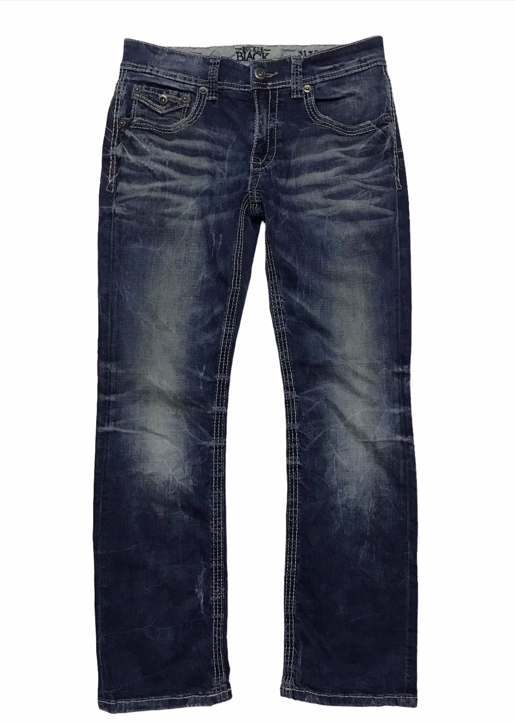 Hysteric Glamour Japan brand rusty wash Dark blue denim jeans 32x29 Size 32" / US 10 / IT 46 - 4 Thumbnail