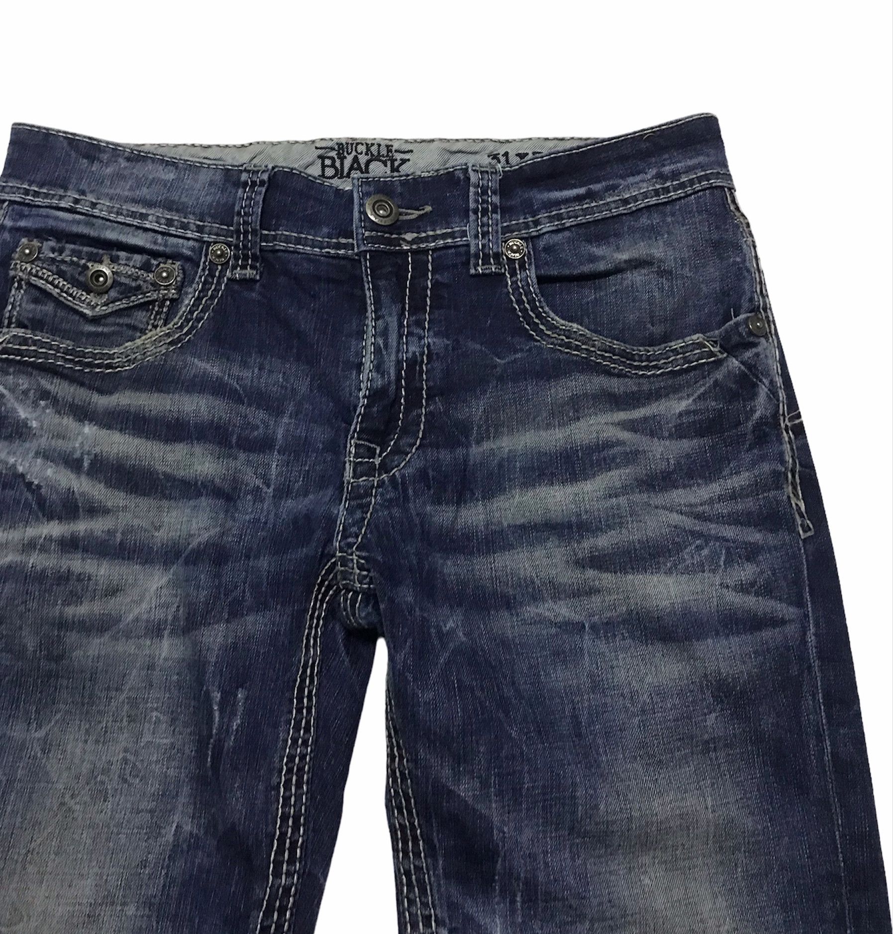 Hysteric Glamour Japan brand rusty wash Dark blue denim jeans 32x29 Size 32" / US 10 / IT 46 - 5 Thumbnail