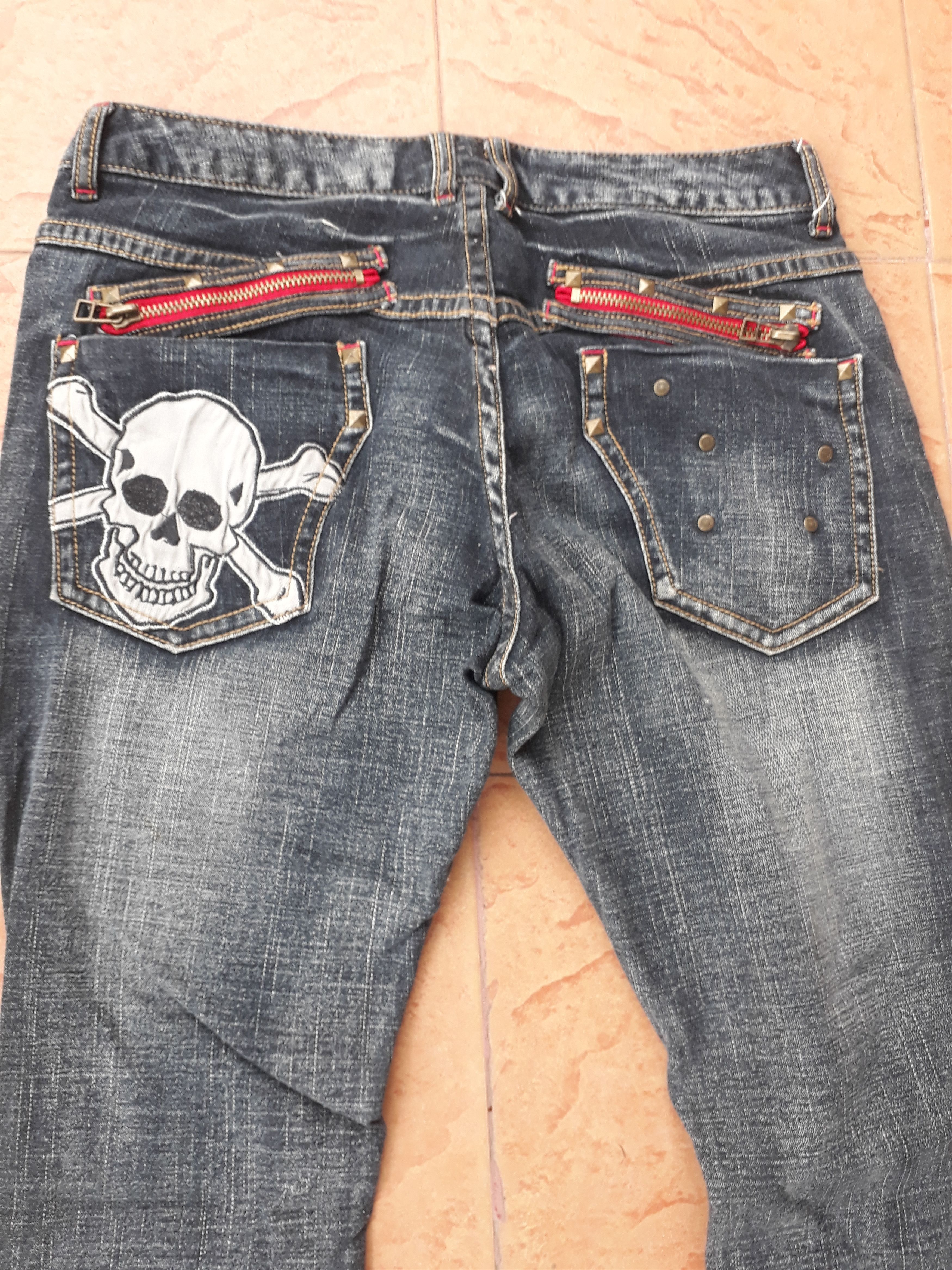 Japanese Brand ❤FINAL DROP❤FLARED DENIM B.C.B.g SKULL BOOT CUT DENIM Size US 34 / EU 50 - 6 Thumbnail