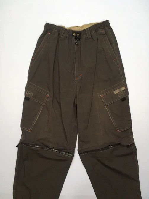 Japanese Brand × Vintage Japanese Vintage Drawstring Waist Two Way Baggy Hiking Pants Size US 31 - 3 Thumbnail