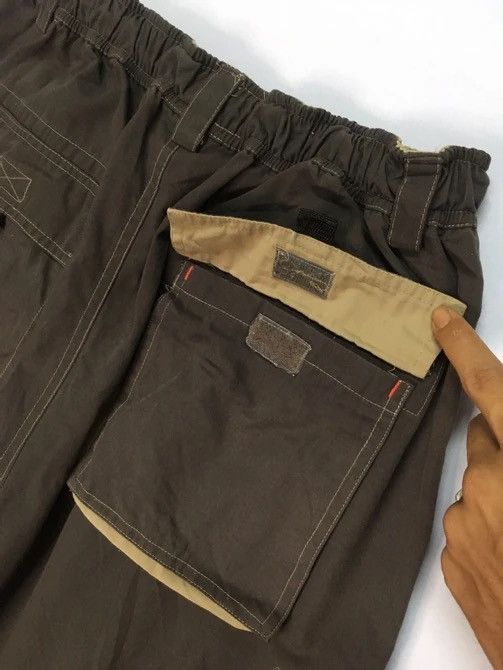 Japanese Brand × Vintage Japanese Vintage Drawstring Waist Two Way Baggy Hiking Pants Size US 31 - 16 Thumbnail