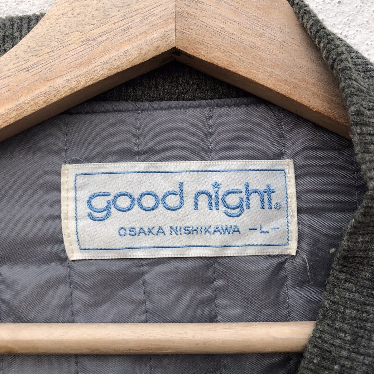 Japanese Brand STRIPE DESIGN VARSITY JACKET GOOD NIGHT OSAKA NISHIKAWA Size US L / EU 52-54 / 3 - 12 Thumbnail