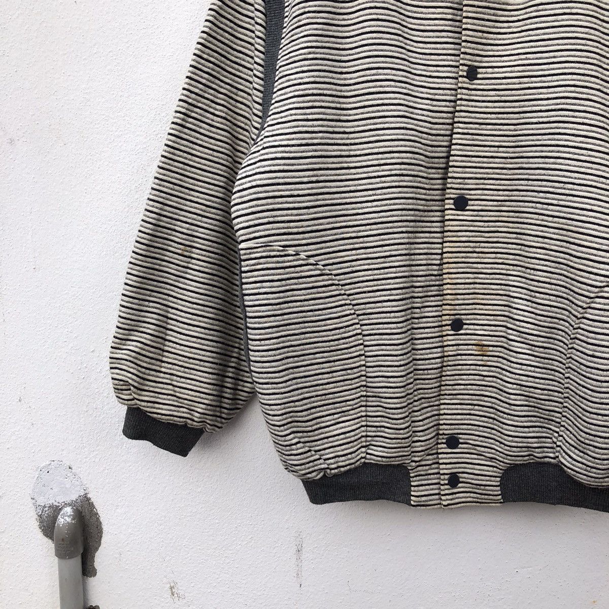 Japanese Brand STRIPE DESIGN VARSITY JACKET GOOD NIGHT OSAKA NISHIKAWA Size US L / EU 52-54 / 3 - 7 Thumbnail