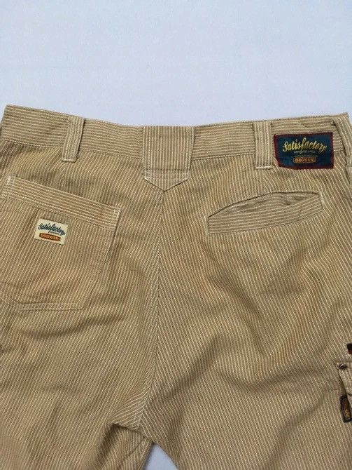 Japanese Brand × OVER THE STRiPES Vintage Dogman Hickory Stripe Workwear Trousers Cargo Pants Size US 32 / EU 48 - 7 Thumbnail