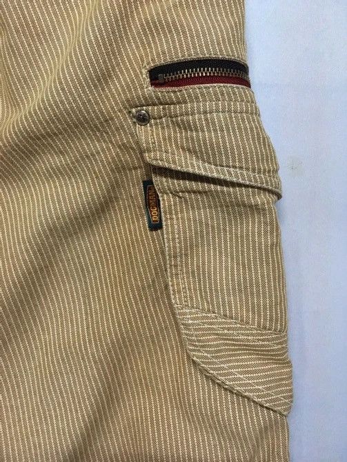 Japanese Brand × OVER THE STRiPES Vintage Dogman Hickory Stripe Workwear Trousers Cargo Pants Size US 32 / EU 48 - 6 Thumbnail