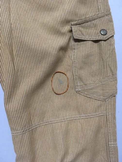 Japanese Brand × OVER THE STRiPES Vintage Dogman Hickory Stripe Workwear Trousers Cargo Pants Size US 32 / EU 48 - 4 Thumbnail