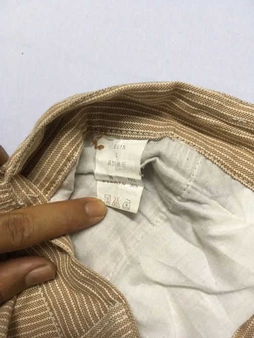 Japanese Brand × OVER THE STRiPES Vintage Dogman Hickory Stripe Workwear Trousers Cargo Pants Size US 32 / EU 48 - 8 Thumbnail