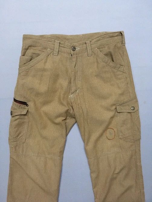 Japanese Brand × OVER THE STRiPES Vintage Dogman Hickory Stripe Workwear Trousers Cargo Pants Size US 32 / EU 48 - 3 Thumbnail