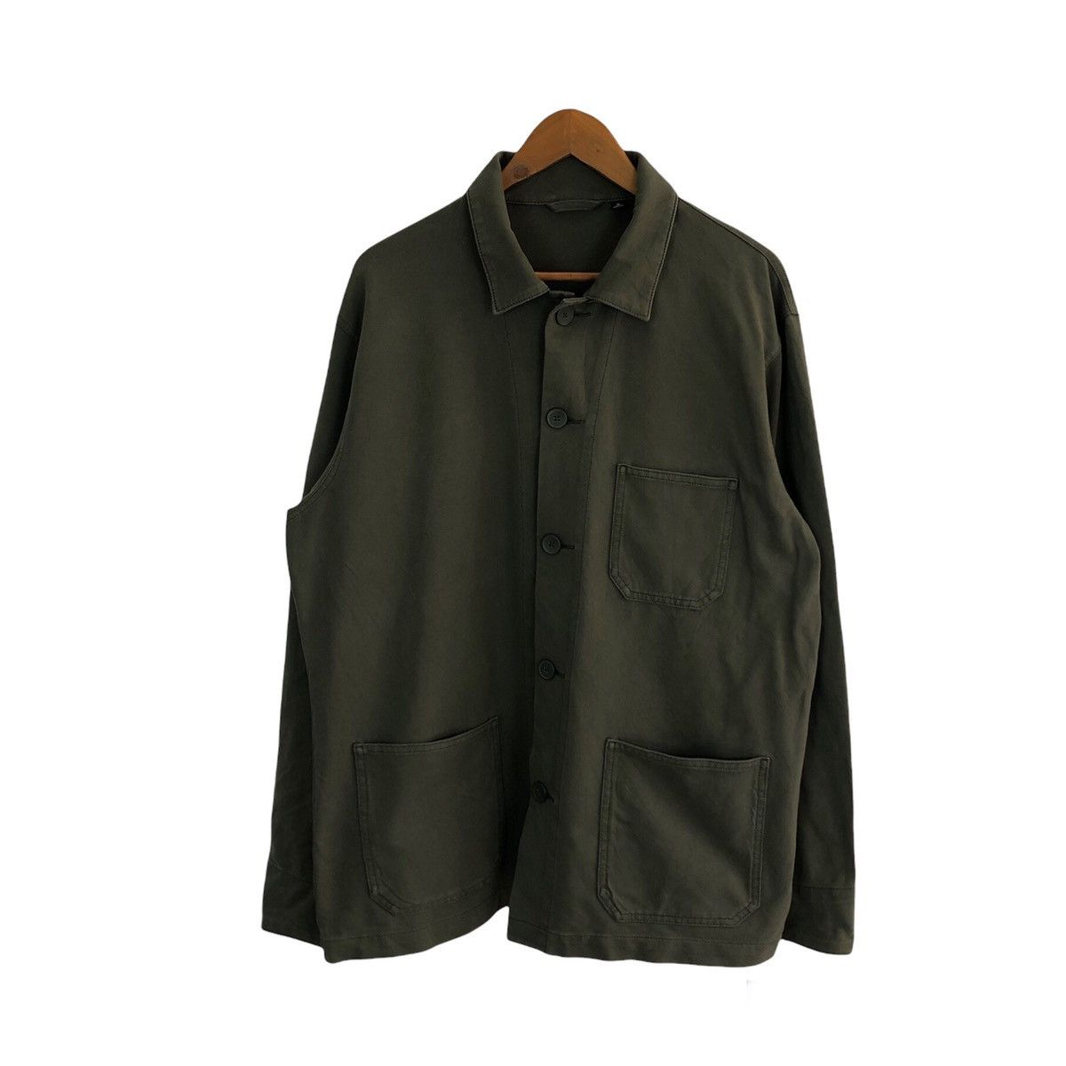 Japanese Brand VINTAGE HIKORY CHORE JACKET MULTI POCKET UNIQLO Size US XL / EU 56 / 4 - 1 Thumbnail