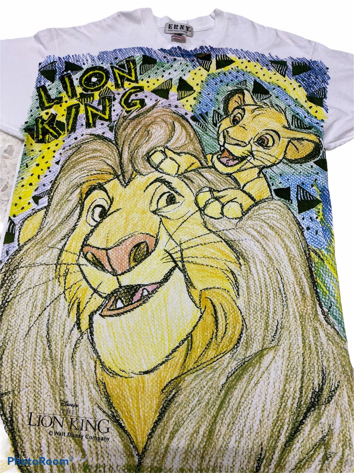 Disney Rare Vintage 90’s Lion King Walt Disney Full Print Shirt Size US L / EU 52-54 / 3 - 3 Thumbnail
