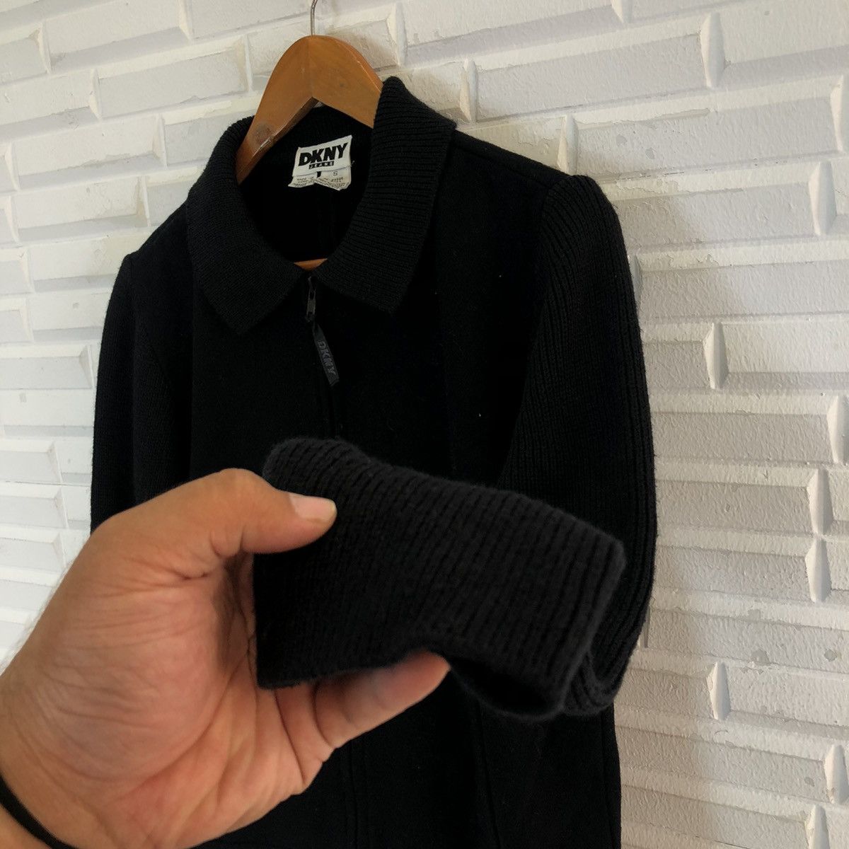 DKNY RARE ULTIMATE BLACK CROPPED ZIPPER JACKET DKNY Size US S / EU 44-46 / 1 - 9 Thumbnail