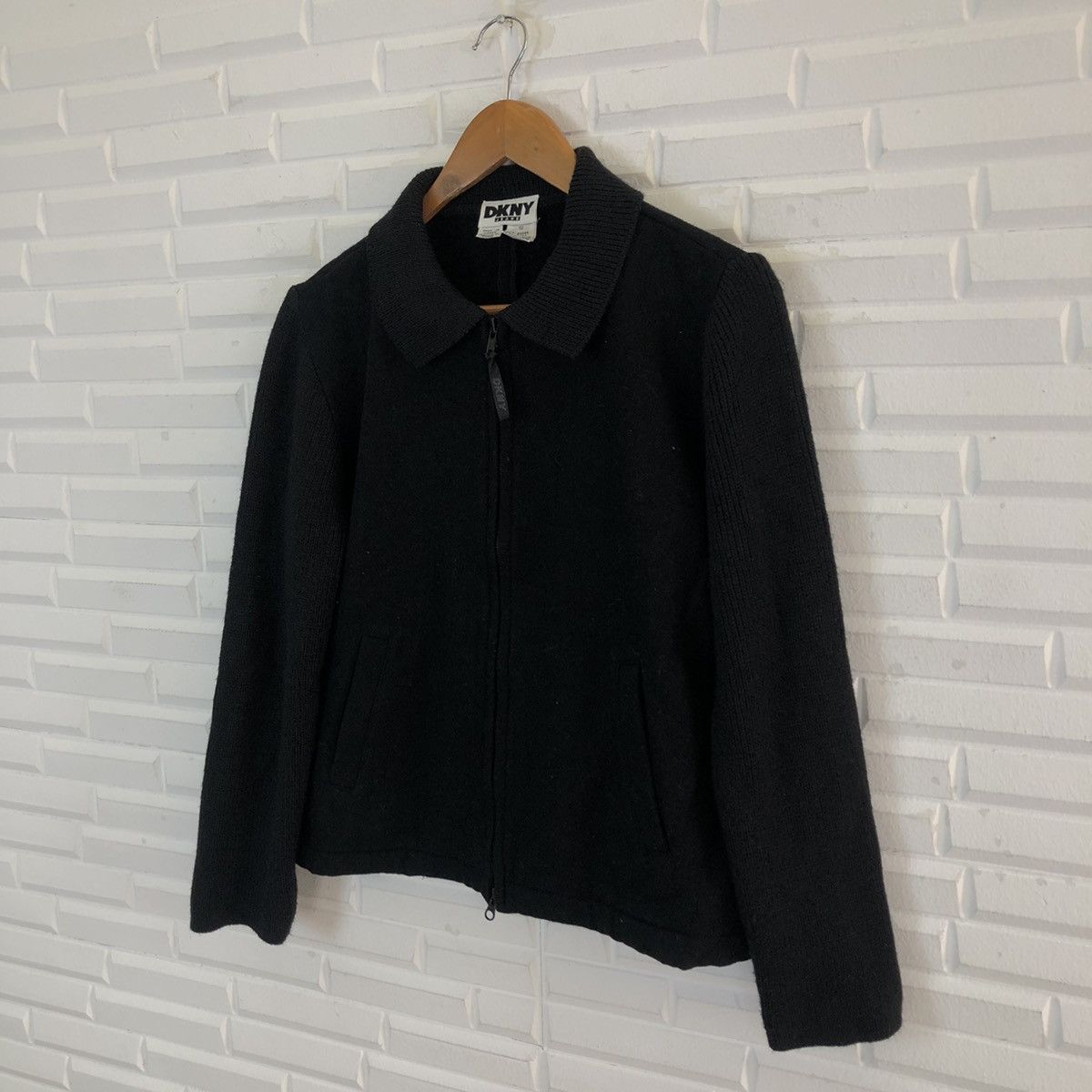 DKNY RARE ULTIMATE BLACK CROPPED ZIPPER JACKET DKNY Size US S / EU 44-46 / 1 - 2 Thumbnail