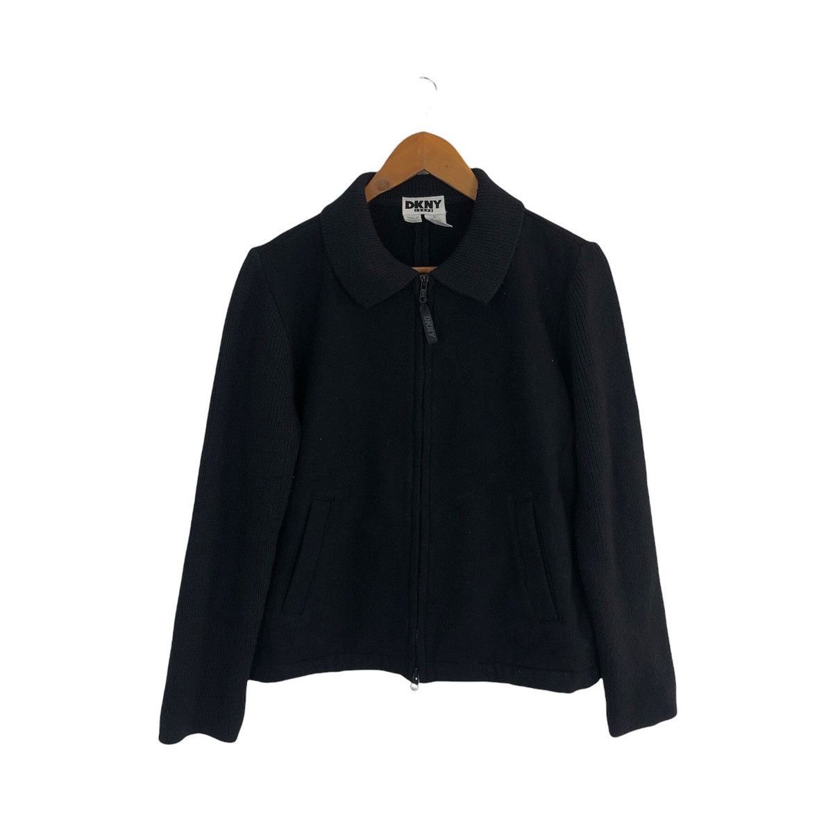 DKNY RARE ULTIMATE BLACK CROPPED ZIPPER JACKET DKNY Size US S / EU 44-46 / 1 - 1 Thumbnail